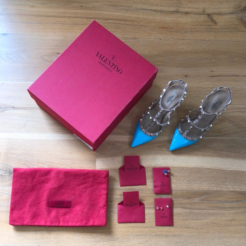 Valentino Rockstud Ankle Strap Pump
